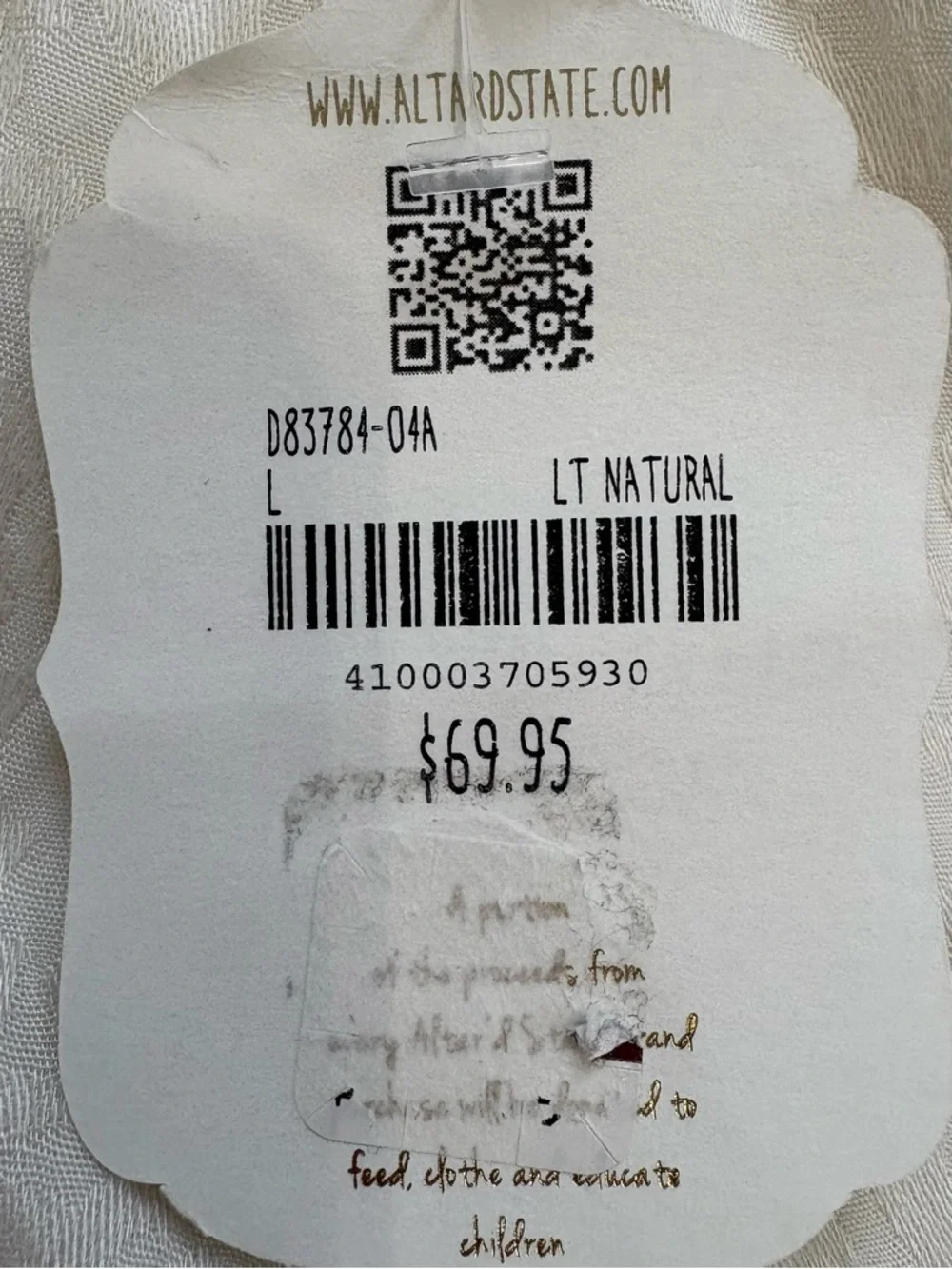 NWT ALTAR’D STATE Cream Cheetah Textured Mini Dress Boho Racerback Women’s Large - Picture 6 of 9